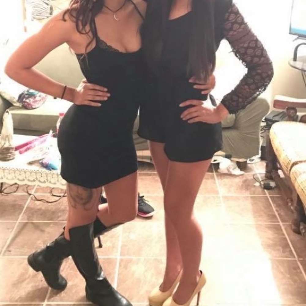 Sheer back romper, size medium but fits like small